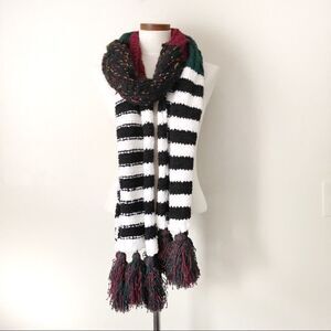 Free People Chunky Nova Stripe Tassel Scarf